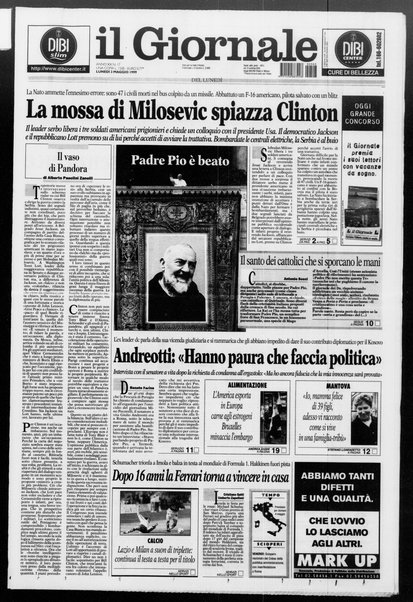 Il giornale del lunedi